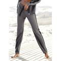 Loungehose BENCH. LOUNGEWEAR Gr. 36/38, N-Gr, schwarz (anthrazit, meliert, schwarz) Damen Hosen Strandhosen