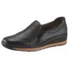 Slipper RIEKER, Damen, Gr. 41, schwarz, Leder, sportlich, Schuhe, Freizeitschuh, Halbschuh mit Gummizügen