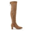 Overkneestiefel LASCANA, Damen, Gr. 40, Normalschaft, braun (sand), Obermaterial: 100% Textilmaterial. Futter: 100% Textilmaterial. Decksohle: 100% Lederimitat. Laufsohle: 100% Synthetik, unifarben, elegant, Schuhe, Slouchy Boots,Langschaft...