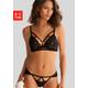 Set: Bralette-BH PETITE FLEUR GOLD Gr. 34, Cup C, silberfarben (schwarz, silberfarben) Damen BH-Sets BH-Set Bralette Spitzen-BH Spitzenwäsche Bügelloser-BH BHs