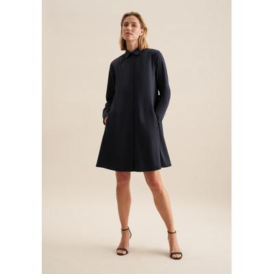 Sommerkleid SEIDENSTICKER, Damen, Gr. XXL (44), Normalgrößen, blau (dunkelblau), 97% Baumwolle 3% Elastan, glänzend, unifarben, regular fit, Kleider, 1/1 Uni Image