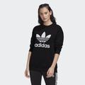 Sweatshirt ADIDAS ORIGINALS "TREFOIL" Gr. 38, schwarz-weiß (black, white) Damen Sweatshirts