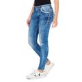 Röhrenjeans CIPO & BAXX Gr. 28, Länge 34, blau Damen Jeans Röhrenjeans