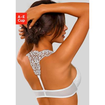 Push-up-BH LASCANA "Melissa", Damen, Gr. 75, Cup A, beige (creme), Microtouch, Spitze, Obermaterial: 60% Polyamid, 35% P