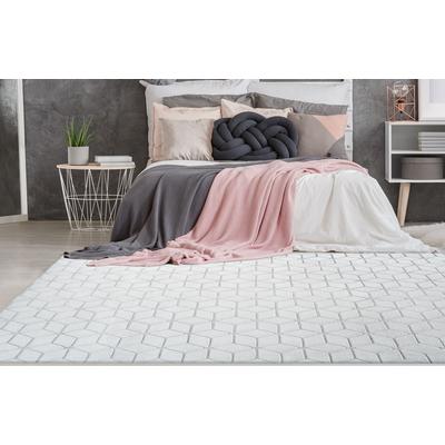 Teppich CALO-DELUXE "Jardan-1000" Gr. 3, blau (graublau, weiß), B:120cm H:20mm L:160cm, Kunstfaser, Teppiche, besonders weich durch Microfaser, Wohnzimmer Image