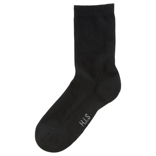 Socken H.I.S Gr. 35-38, schwarz (6x schwarz) Damen Socken mit bequemem Frottee