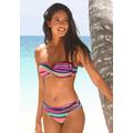 Bandeau-Bikini-Top LASCANA "Rainbow" Gr. 42, Cup C, bunt (bunt, gestreift) Damen Bikini-Oberteile Ocean Blue