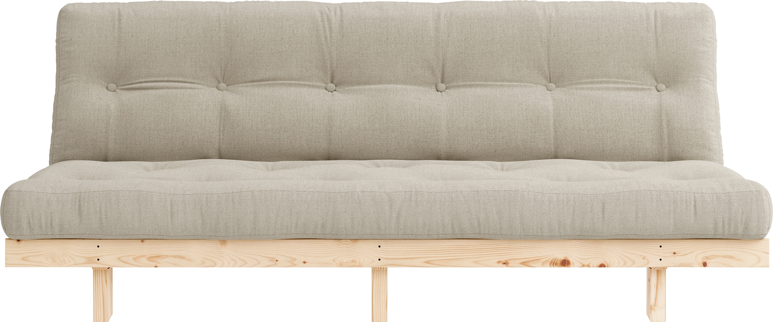 Schlafsofa KARUP DESIGN "Lean", beige (leinen), B:190cm H:73cm T:99cm, 80% Baumwolle + 20% polyester, Sofas, mit Bettfunktion und Futonmatratze