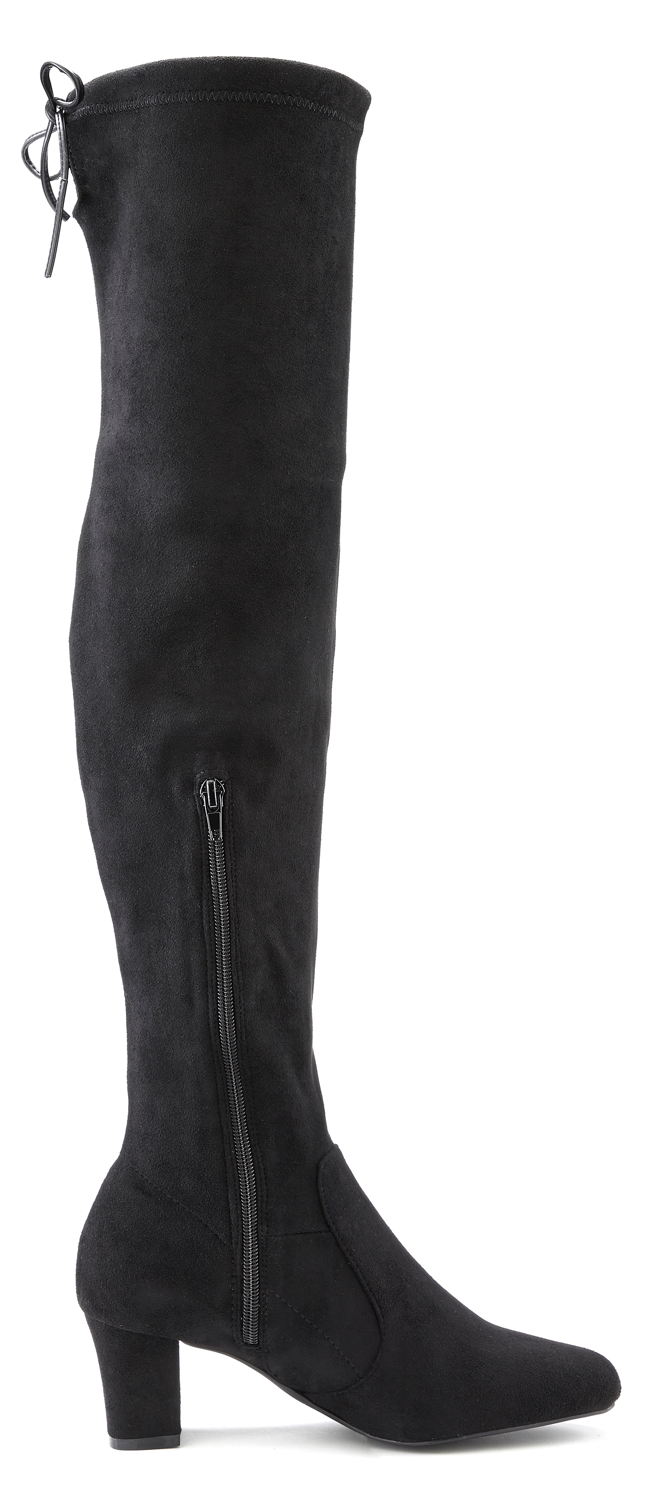 Overkneestiefel LASCANA, Damen, Gr. 42, Varioschaft, schwarz, Obermaterial: 100% Textilmaterial. Futter: 100% Textilmaterial. Decksohle: 100% Lederimitat. Laufsohle: 100% Synthetik, unifarben, Elegant, Schuhe, Slouchy Boots,Langschaft...