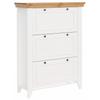 Schuhschrank HOME AFFAIRE "Skandinavia", weiß (weiß, honig), B:100cm H:133cm T:38cm, Schränke, in 2 Größen