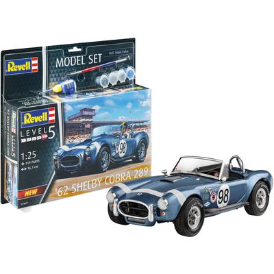 Modellbausatz REVELL "'62 Shelby Cobra 289" Modellbausätze blau (blau, weiß, schwarz) Kinder Modellbausätze