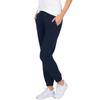 Jerseyhose TRIGEMA "TRIGEMA Bequeme Jogginghose mit großen Taschen", Damen, Gr. S, US-Größen, blau (navy), 55% Polyester, 45% Baumwolle, casual, Hosen