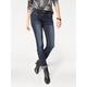 Bequeme Jeans HEINE, Damen, Gr. 20, Kurzgrößen, blau (blau denim), 95% Baumwolle, 3% Polyester, 2% Elasthan, unifarben, lang, Jeans Skinny-Jeans