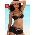 Bügel-Bikini KANGAROOS Gr. 36, Cup G, schwarz Damen Bikini-Sets Ocean Blue