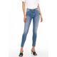 Ankle-Jeans ONLY "ONLBLUSH MID SK ANK ZIP DNM" Gr. M, Länge 34, blau (light medium blue denim) Damen Jeans Röhrenjeans