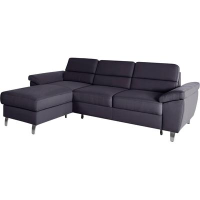 Ecksofa SIT & MORE "Sorano L-Form", grau (anthrazit), B:250cm H:88cm T:161cm, Sofas, wahlweise mit Bettfunktion und Bettkasten Image