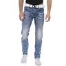 Regular-fit-Jeans CIPO & BAXX Gr. 31, Länge 32, blau (blue) Herren Jeans Regular Fit mit markanter Waschung