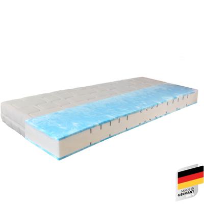 Gelschaummatratze BECO "GUMO MAXX, 7 Zonen Matratze 90x200,140x200 und weitere Größen", weiß, B:140cm H:25cm L:200cm, Bezug: 100% Polyester. Steppfüllung: 100% Polyester, Matratzen, druckentlastende Gelschaumauflage, weiche & feste Seite, atmungsaktiv Image