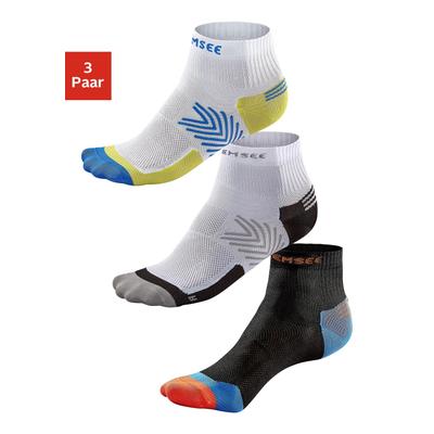 Funktionssocken CHIEMSEE, Damen, Gr. 43-46, bunt (weiß, blau, grün, weiß, schwarz, grau, schwarz, blau, rot), Polyamid, Elasthan, unifarben, elastisch, Socken, schnell trocknend Image