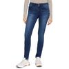 Skinny-fit-Jeans TOM TAILOR "Alexa Skinny", Damen, Gr. 32, Länge 32, grau (schwarz, stone, wash), Denim/Jeans, Obermaterial: 42% Baumwolle, 34% Polyester, 22% Viskose, 2% Elasthan, unifarben, casual, eng normal, Jeans, mit Doppelknopf-Verschluss
