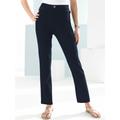 Stretch-Hose CLASSIC BASICS, Damen, Gr. 50, Normalgrößen, blau (marine), 72% Viskose, 25% Polyamid, 3% Elasthan, unifarben, lang, Hosen