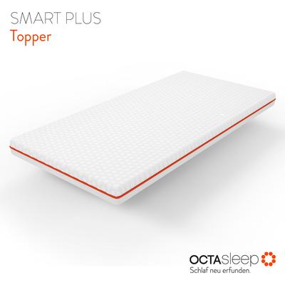 Topper OCTASLEEP "Octasleep Smart Plus Topper, 90x200 cm, 140x200 cm und weitere Größen", weiß, B:160cm H:7cm L:200cm, Viscoschaum, Kaltschaum, Komfortschaum, Topper, OCTAspring Aerospace Technologie, Topper, ergonomisch, atmungsaktiv Image