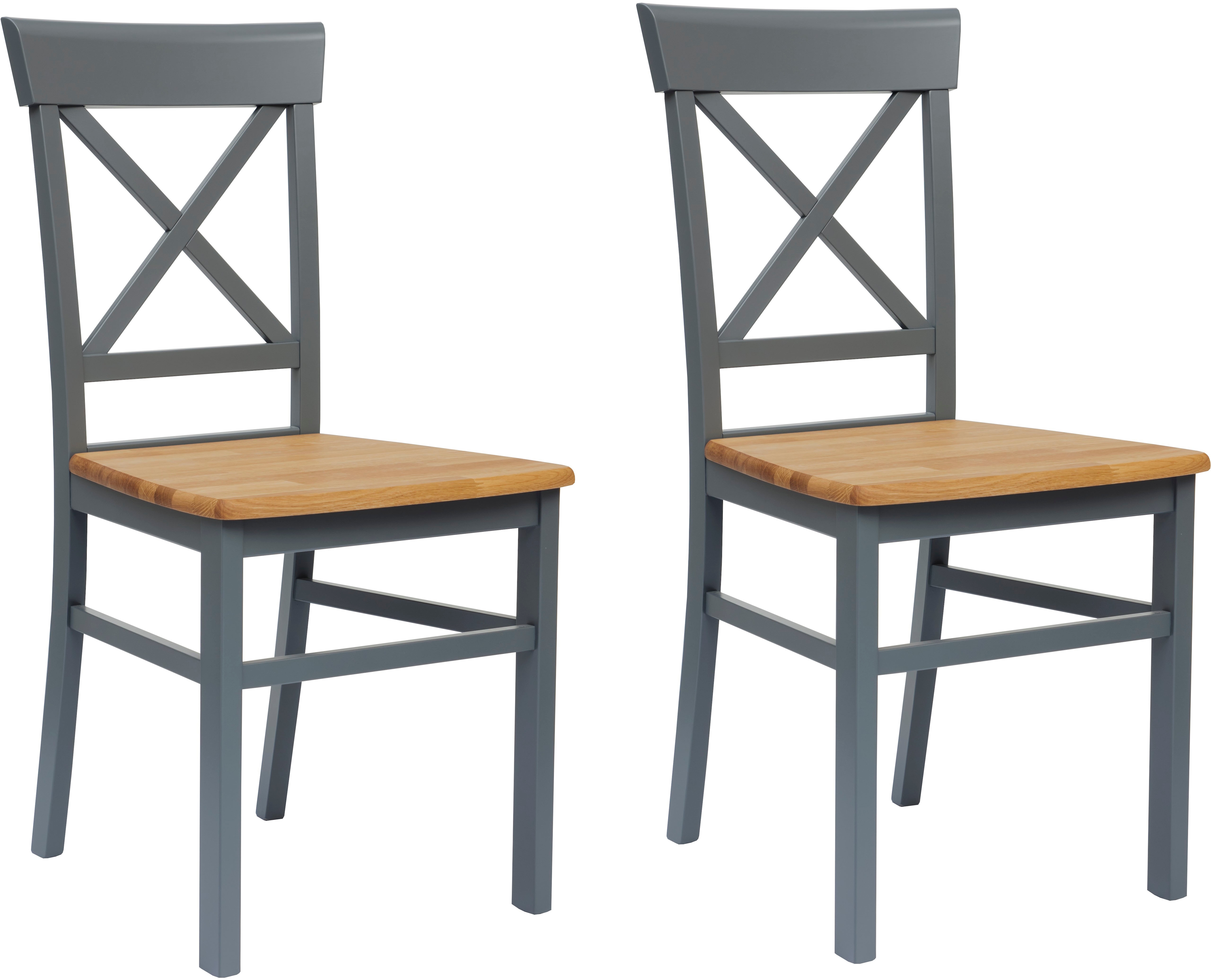 Esszimmerstuhl ANDAS "Tatra TOPSELLER", blau (blaugrau), B:40,5cm H:93cm T:50cm, Massivholz, Stühle, Esszimmerstuhl, Holzstuhl im 2er, 4er oder 6er-Set, Küchenstuhl Landhaus