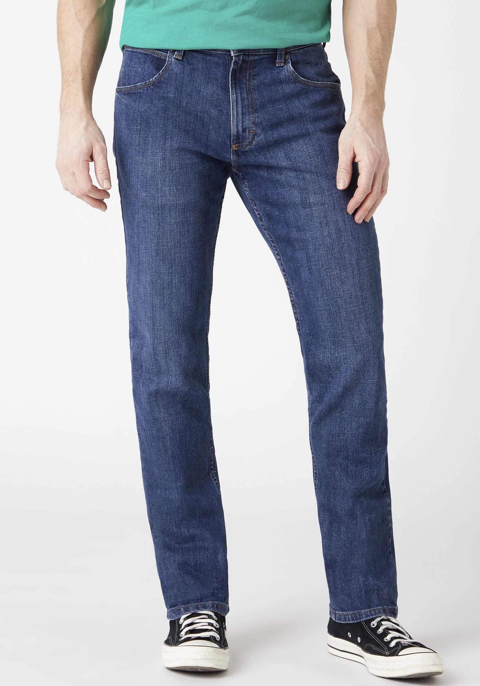 Regular-fit-Jeans WRANGLER "Authentic Regular", Herren, Gr. 31, Länge 30, grau (schwarz, stone), Denim/Jeans, Obermaterial: 98% Baumwolle, 2% Elasthan, regular fit lang, Jeans, Topseller