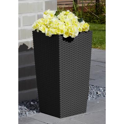 Blumentopf PROSPERPLAST "Rato Square 325" Pflanzgefäße Gr. B/H/T: 33cm x 61cm x 33cm, grau (anthrazit) BxTxH: 33x33x61 cm