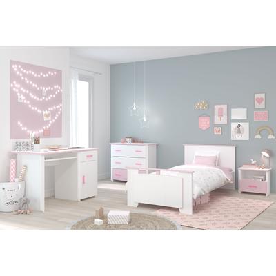 Jugendzimmer-Set PARISOT "Biotiful", rosa (weiß, rosa), Schlafzimmermöbel-Sets