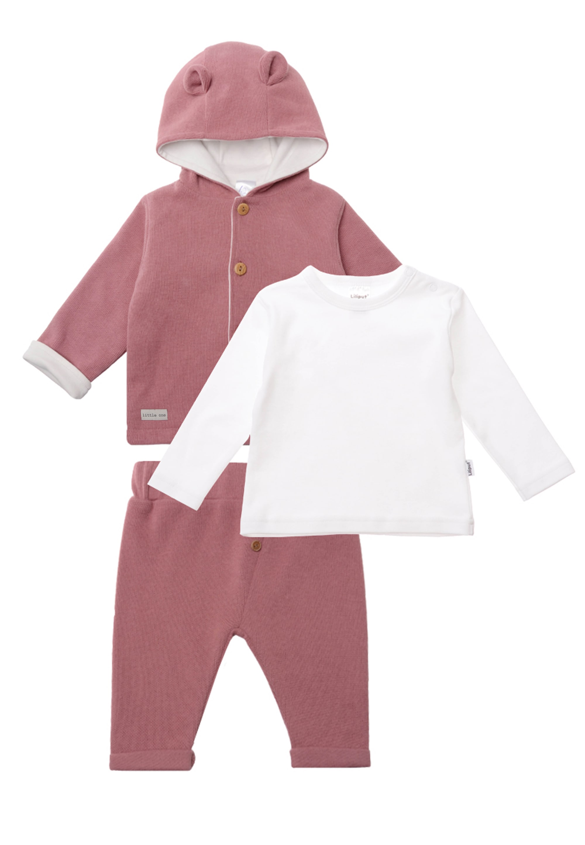 Erstausstattungspaket LILIPUT, Baby, Gr. 56, rosa (weiß, rosé), 100% Baumwolle, Casual, KOB Set-Artikel, mit niedlichen Details Image