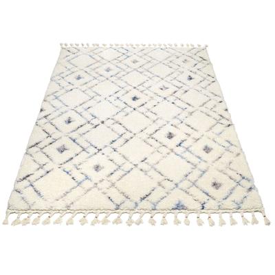 Teppich "BOHO", beige (creme, blau), B:140cm H:12mm L:200cm, Polypropylen (PP), Polyester, GALLERY M BRANDED BY MUSTERRING, Teppiche Image