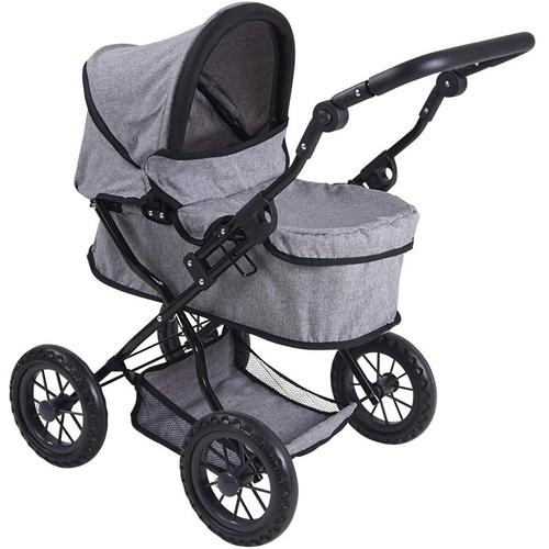 „Puppenwagen KNORRTOYS „“First – Stone““ grau (stone) Kinder Puppenwagen -trage“