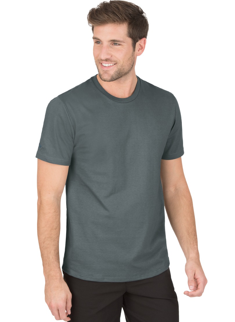 T-Shirt TRIGEMA "TRIGEMA T-Shirt aus 100% Biobaumwolle", Herren, Gr. L, grün (oliv, c2c), 100% Baumwolle (Bio-Baumwolle kbA), Basic, Shirts Image