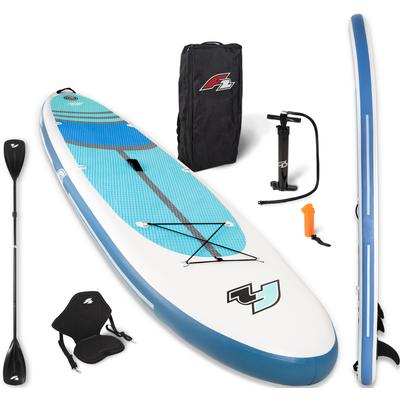 SUP-Board F2 "F2 Cross Sitz + Wendepaddel" Wassersportboards Gr. 10,5 320 cm, blau Stand Up Paddle