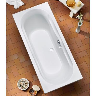 Badewanne OTTOFOND "Madera", weiß, B:80cm H:58cm L:180cm T:80cm, Sanitäracryl, Badewannen, mit Wannenträger