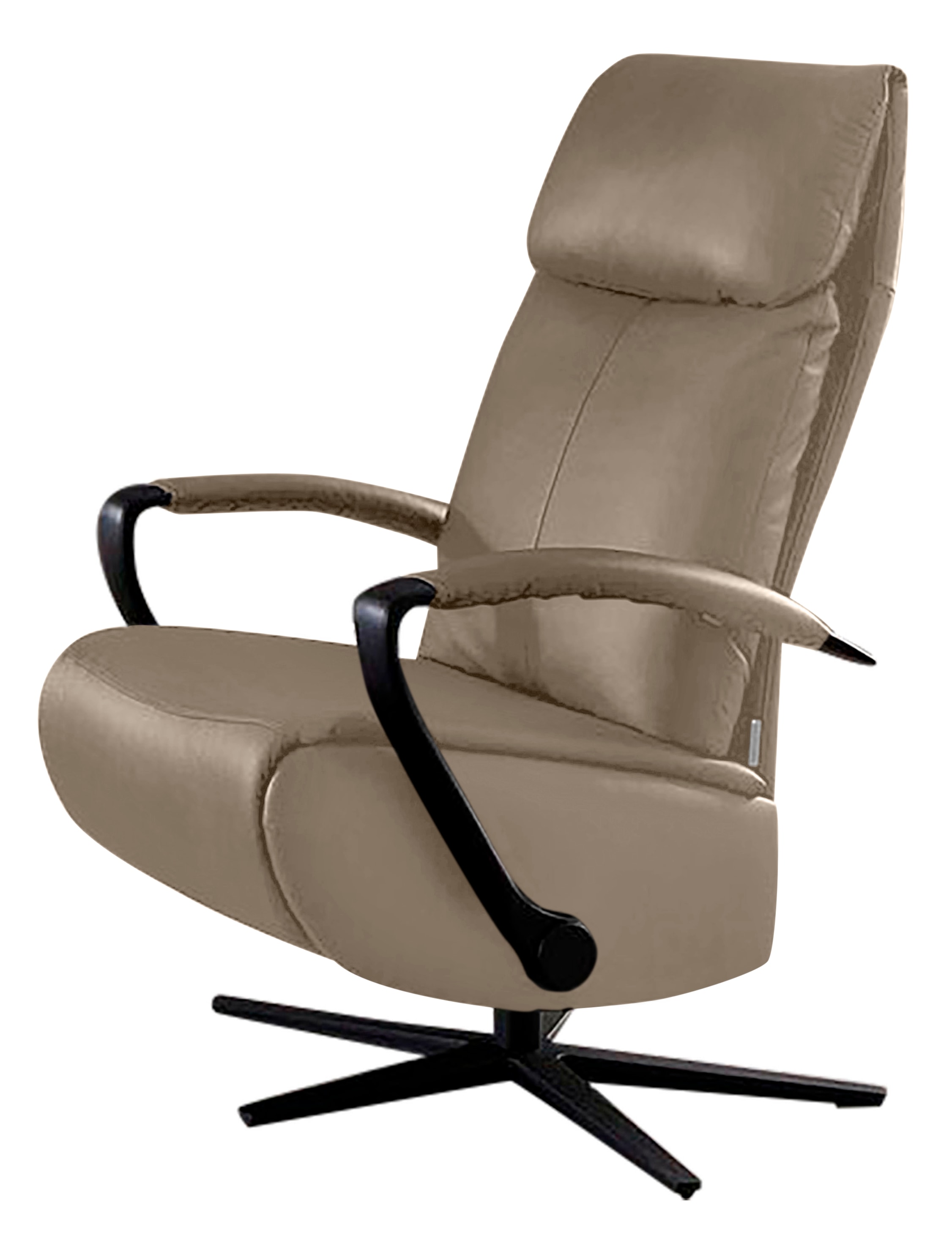 Relaxsessel W.SCHILLIG "rumbaa", braun (stone z59), B:68cm H:113cm T:83cm, Longlife Xtra-Leder Z59: Glattleder mit modischer Prägung. Hautstärke 0, 9 - 1, 1 mm, Sessel, Relaxsessel, wahlweise mit Doppelmotor, in Größen S, M & L, mit 5-Sternfuß