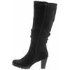 Stiefel ANISTON SHOES, Damen, Gr. 40, Normalschaft, schwarz, Textil, klassisch, Schuhe Reißverschlussstiefel, mit Raffungen am slouchy Schaft - NEUE KOLLEKTION