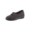 Hausschuh FISCHER, Damen, Gr. 36, grau, Textil, Basic, Schuhe