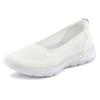 Sneaker Ballerinas LASCANA, Damen, Gr. 38, weiß (sanftes weiß), Obermaterial: 100% Textilmaterial. Futter: 100% Textilmaterial. Decksohle: 100% Textilmaterial. Laufsohle: 100% Synthetik, unifarben, sportlich, Schuhe Ballerina, ultraleichter Slipper,...