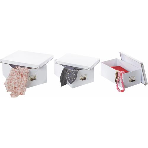 Aufbewahrungsbox ZELLER PRESENT Aufbewahrungsboxen weiß Aufbewahrungsbox Korb & Box Korbware Aufbewahrung Ordnung Aufbewahrungsboxen (5-tlg.)
