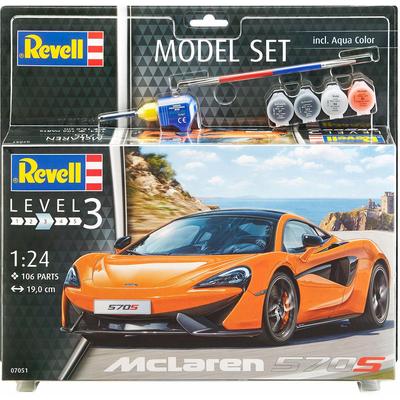 Modellbausatz REVELL "Model Set, McLaren 570S", orange, Modellbausätze, KinderL:19cm, Kunststoff, Made in Europe, L:19cm