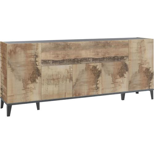 „Sideboard INOSIGN „“sunrise““ Sideboards Gr. B/H/T: 200 cm x 82 cm x 40 cm, schwarz (ahorn pereira, schiefer) Sideboards Breite 200 cm“