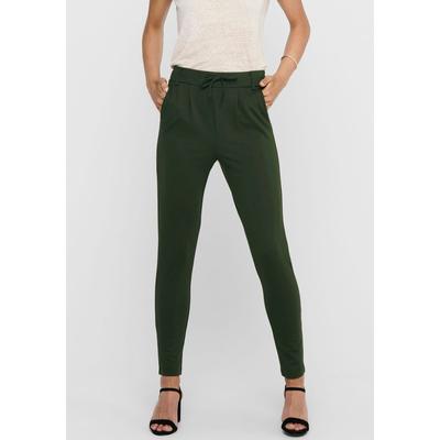 Jogger Pants ONLY "ONLPOPTRASH LIFE EASY COL PANT PNT NOOS", Damen, Gr. L (40), Länge 30, grün (peat), Milano Rib, Obermaterial: 63% Viskose, 32% Nylon, 5% Elasthan, unifarben, casual, gerade, unten schmal, Hosen Image