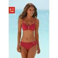 Bügel-Bikini LASCANA Gr. 40, Cup D, rot Damen Bikini-Sets Ocean Blue mit Pailletten-Verzierung Bestseller