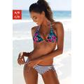 Triangel-Bikini-Top VENICE BEACH "Summer" Gr. 34, Cup C/D, blau (marine, bedruckt) Damen Bikini-Oberteile Ocean Blue