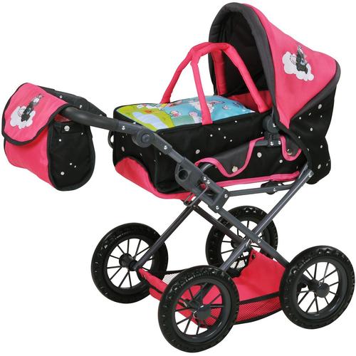 „Kombi-Puppenwagen KNORRTOYS „“Ruby – Nici, Theodor Carbon““ Puppenwagen pink (theodor carbon) Kinder Puppenwagen -trage mit Wickeltasche“