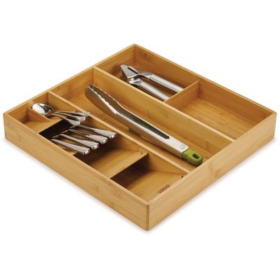 Besteckkasten JOSEPH JOSEPH "DrawerStore Organizer", braun, B:38,6cm H:6,3cm T:39,8cm, Bambus, Schubladeneinsätze, Beste