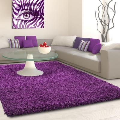 Hochflor-Teppich AYYILDIZ TEPPICHE "Life Shaggy 1500" Gr. 8, lila, B:300cm H:30mm L:400cm, Kunstfaser, Teppiche, Langflo