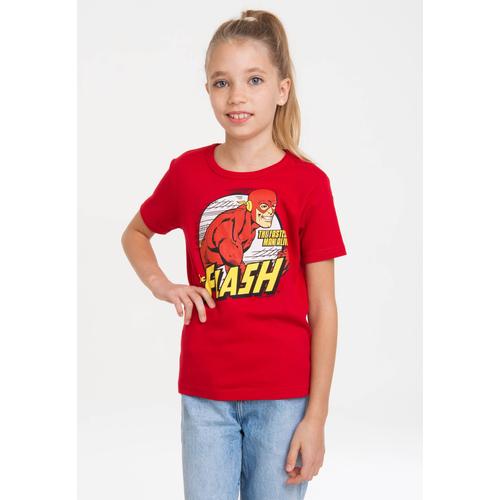„T-Shirt LOGOSHIRT „“The Fastest Man Alive““ Gr. 158, rot Mädchen Shirts T-Shirts mit coolem Superhelden-Print“